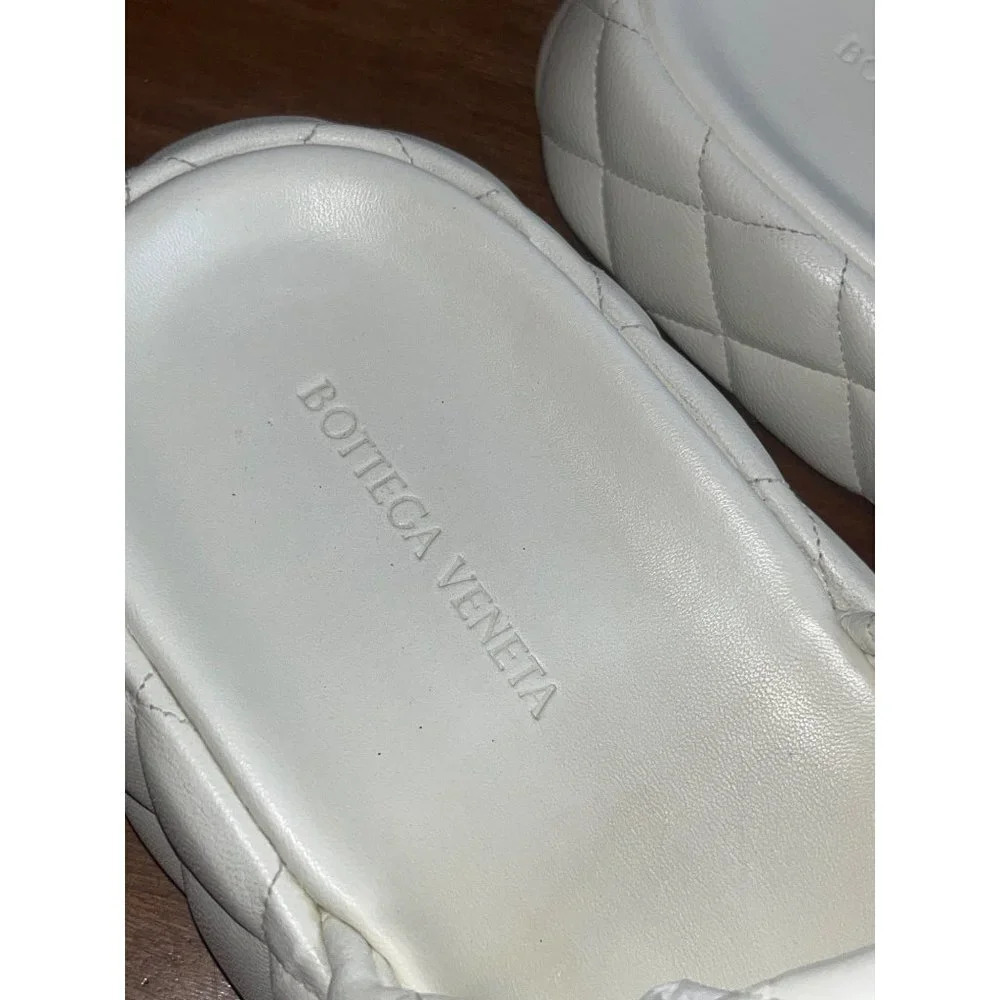 Bottega Veneta Stretch Padded Sandals in White 40 10 With Box Womens Puffy Slide - Picture 8 of 16